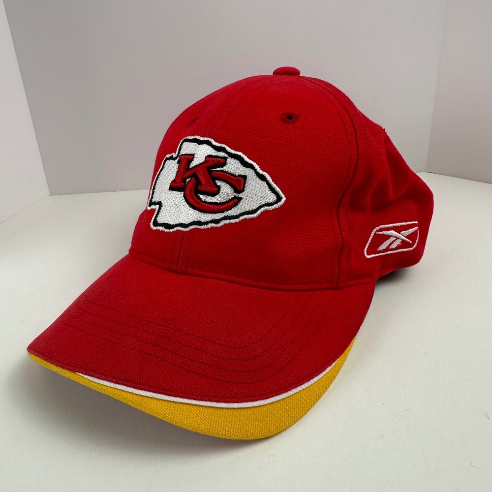 Vintage Reebok Kansas City Chiefs NFL Pro Line Hat Red Adjustable Strapback Cap